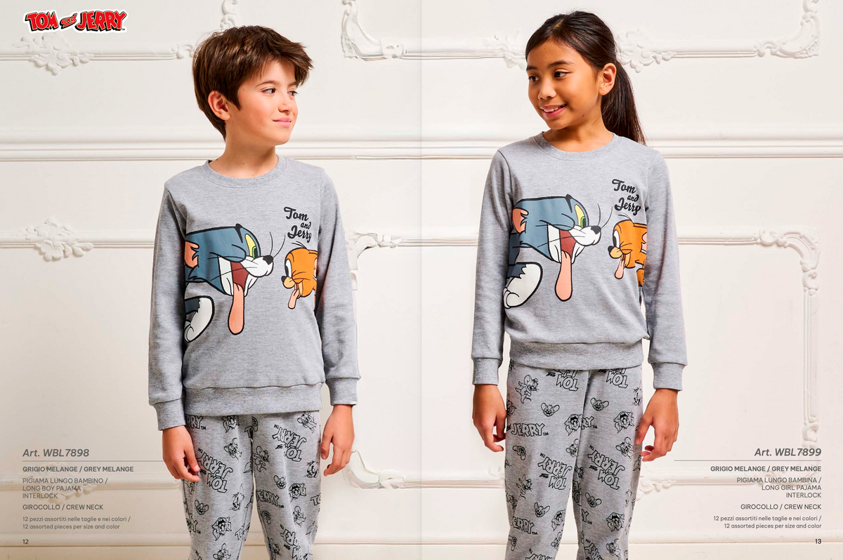 Pigiama unisex interlock bambina Tom And Jerry WBL7899
