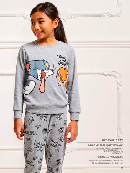 Pigiama unisex interlock bambina Tom And Jerry WBL7899