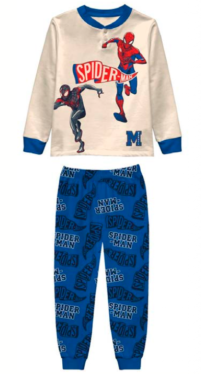 Pigiama caldo cotone Marvel Spiderman interlock bambino baby MV40M7823