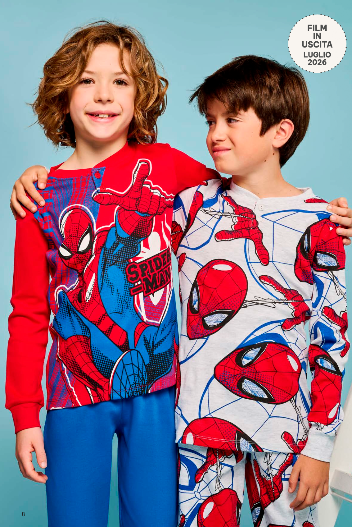 Pigiama caldo cotone Marvel Spiderman interlock bambino baby MV40M7803