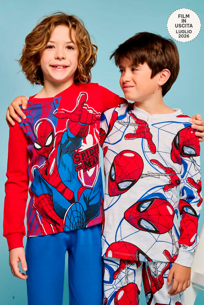 Pigiama caldo cotone Marvel Spiderman interlock bambino baby MV40M7803