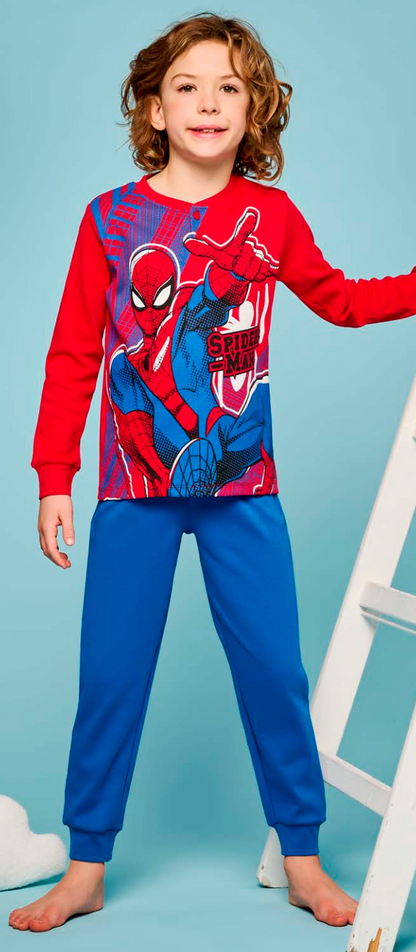 Pigiama caldo cotone Marvel Spiderman interlock bambino baby MV40M7803