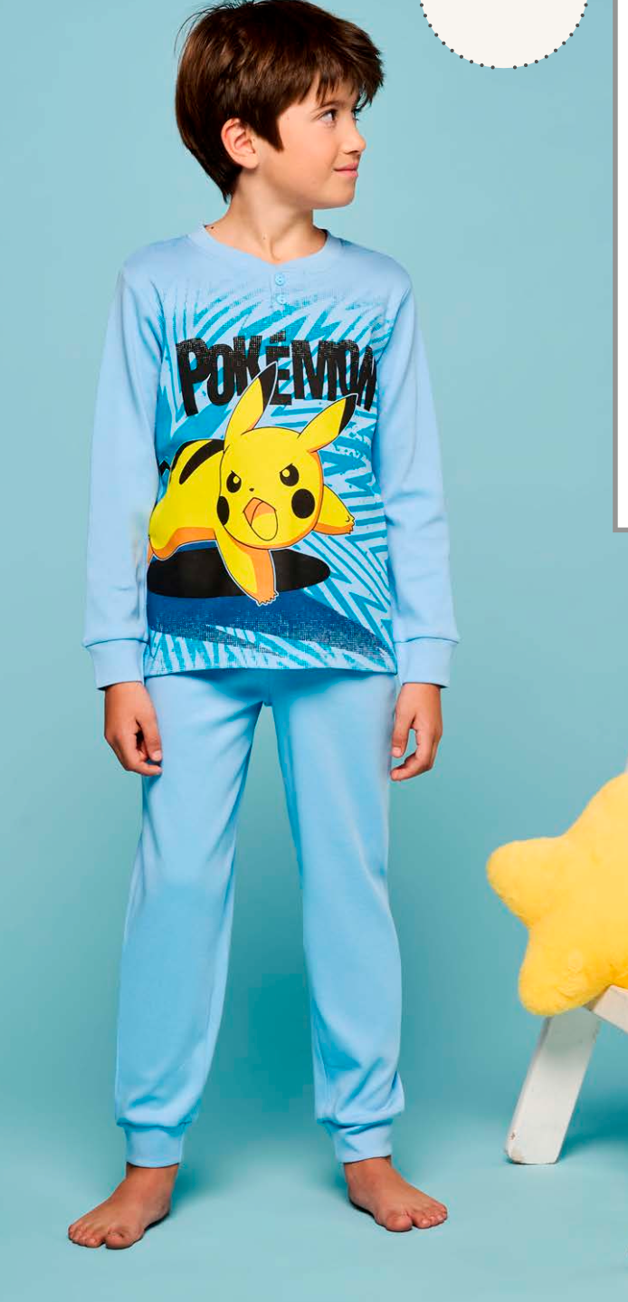 Pigiama caldo cotone Pokemon interlock bambino baby PK40M7811