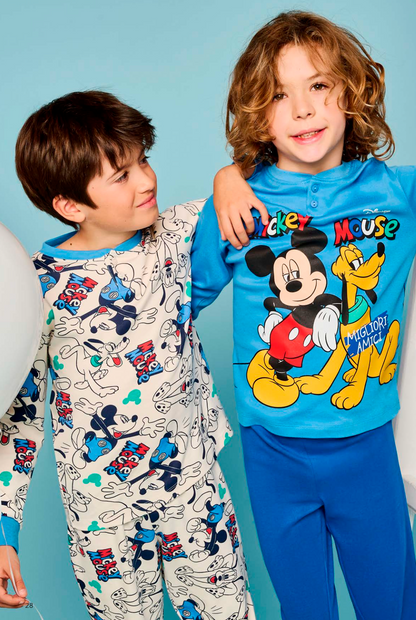 Pigiama caldo cotone Mickey Mouse interlock bambino DY40G4915