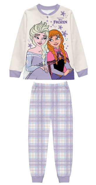Pigiama caldo cotone Frozen interlock bambina baby DY50A5494