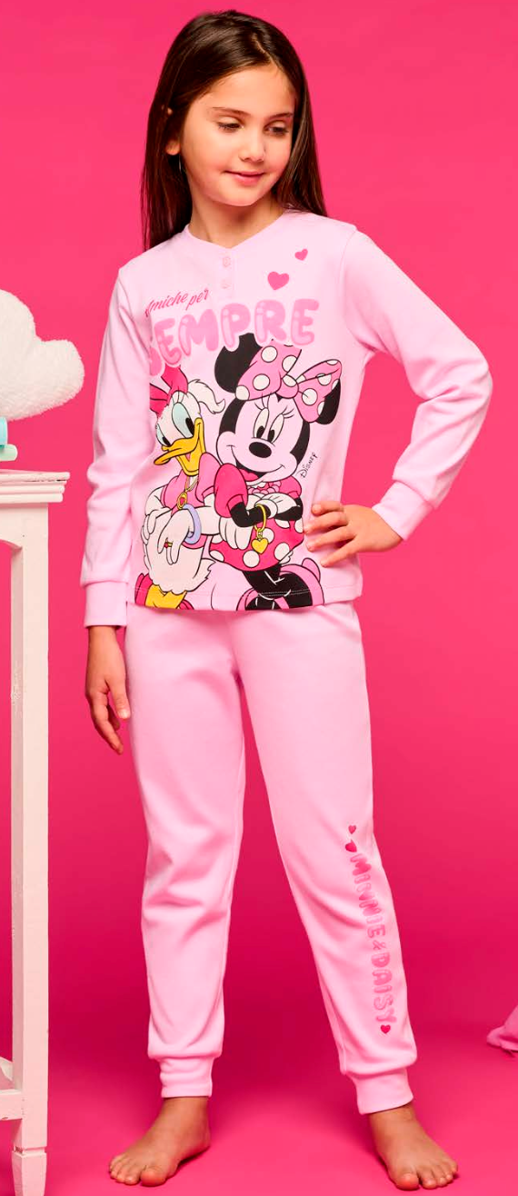 Pigiama caldo cotone Minnie Mouse interlock bambina baby DY50L8953