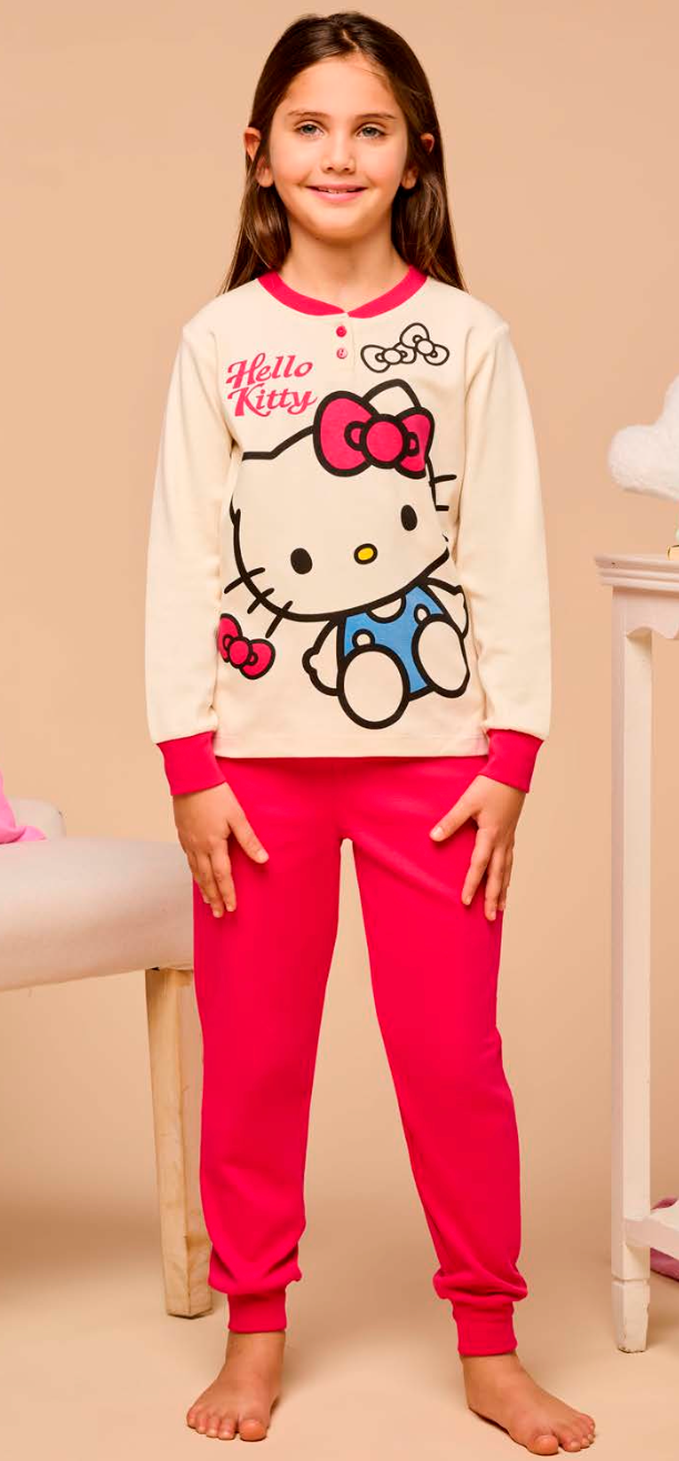 Pigiama caldo cotone Hello Kitty interlock bambina baby HK50A5554