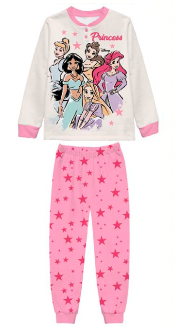 Pigiama caldo cotone Princess interlock bambina baby DY50A5492
