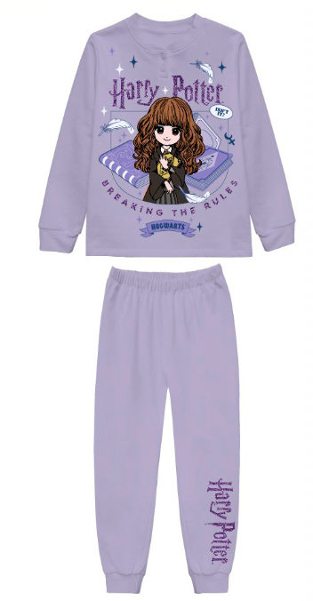 Pigiama caldo cotone Harry Potter interlock bambina baby WB50L8963