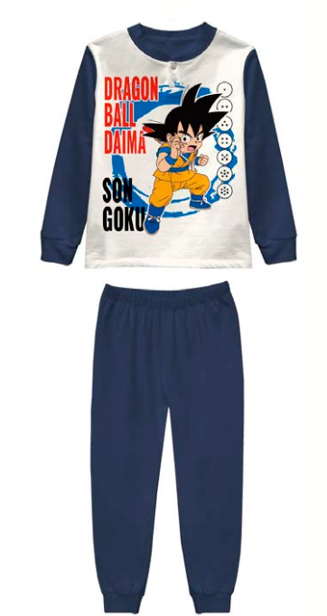 Pigiama cotone felpato Dragon Ball bambino baby DB40M7804