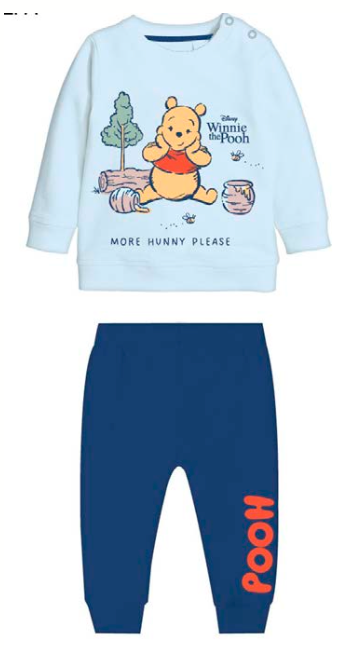 Pigiama cotone felpato Winnie The Pooh Disney neonato bambino DY32P0306