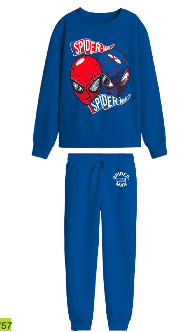 Tuta cotone felpata Spiderman bambino baby MV85K9157