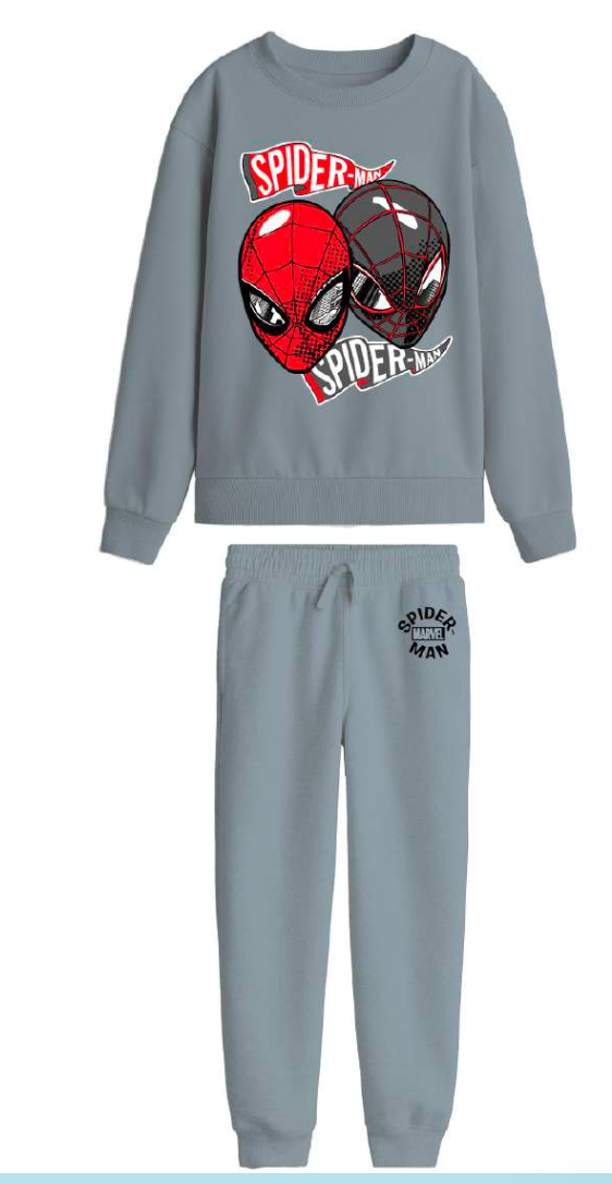 Tuta cotone felpata Spiderman bambino baby MV85K9157