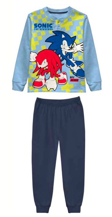 Pigiama cotone felpato Sonic bambino baby SC40G4909