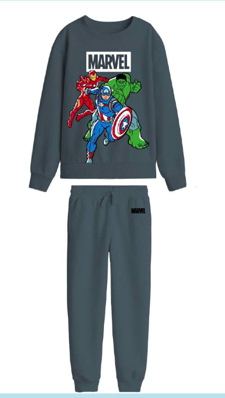 Tuta cotone felpata Avengers bambino baby MV85K9158