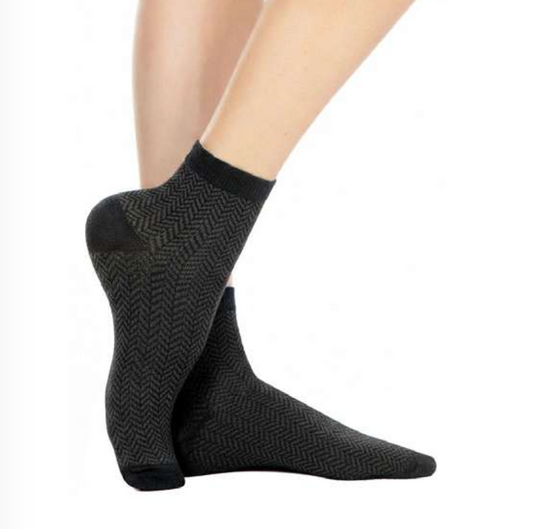 Confezione da 12 paia di calze donna in caldo cotone Meritex 3643 Dark
