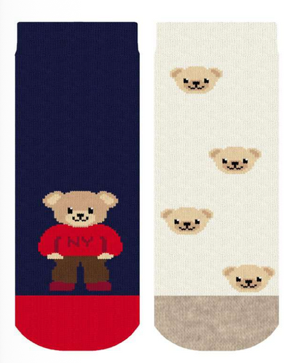 Confezione da 6 paia di calze antiscivolo baby in caldo cotone Meritex 4475 Teddy
