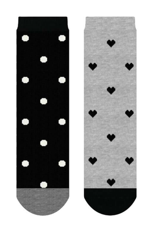 Confezione da 6 paia di calze antiscivolo bambina Meritex in caldo cotone 4398 Pois