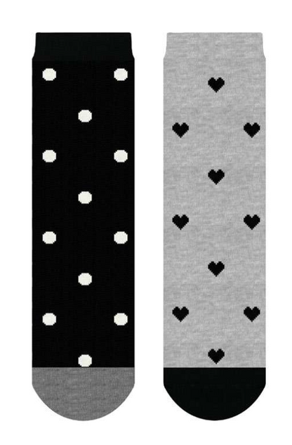 Confezione da 6 paia di calze antiscivolo bambina Meritex in caldo cotone 4398 Pois