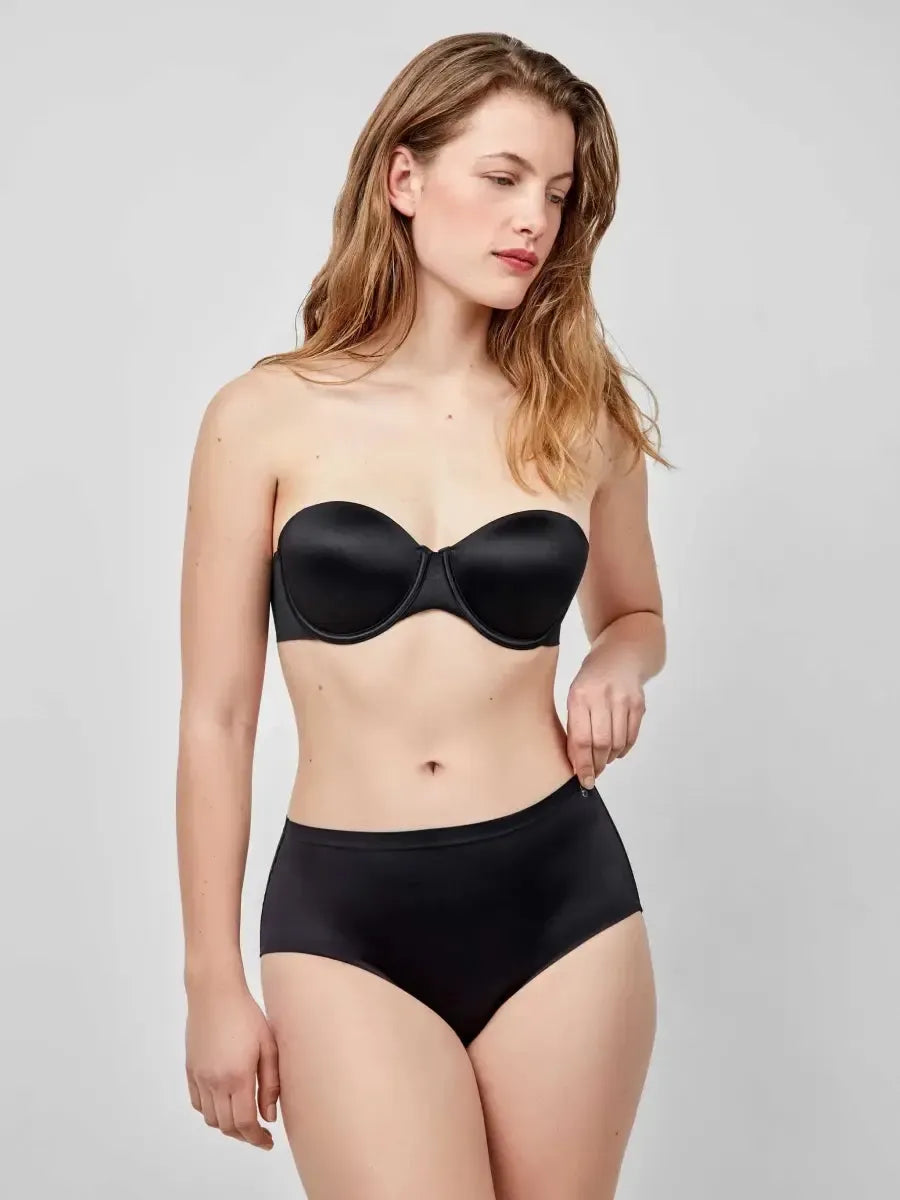 Slip alto donna senza cuciture in tessuto satin Gisela 10056