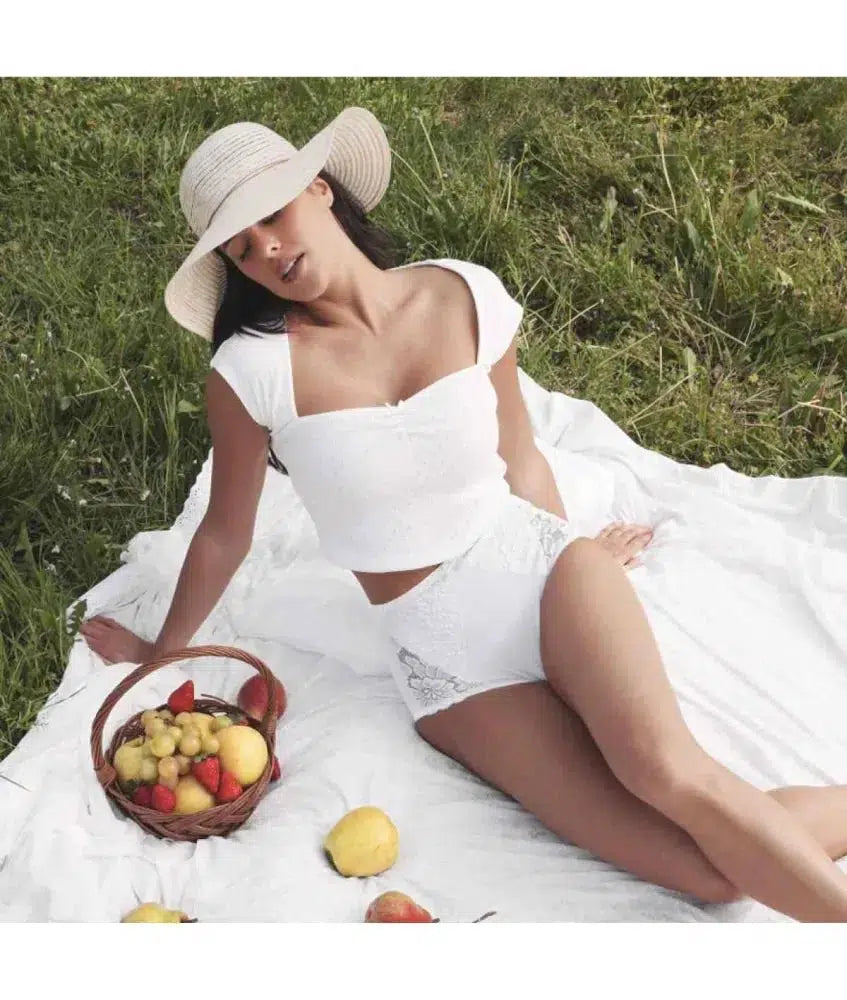 Slip donna Maxi in cotone modal e pizzo Cotonella ADC90