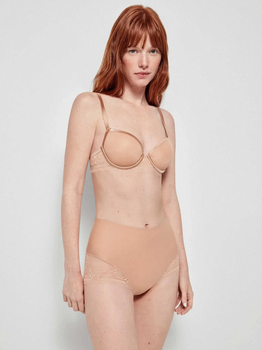 Slip pizzo vita alta donna senza cuciture Gisela 10020