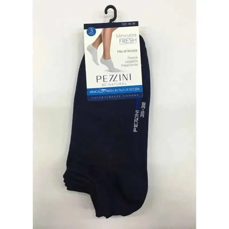 Tris minicalza fantasmino Uomo/Donna Filo di Scozia Pezzini fresh MCZ-103