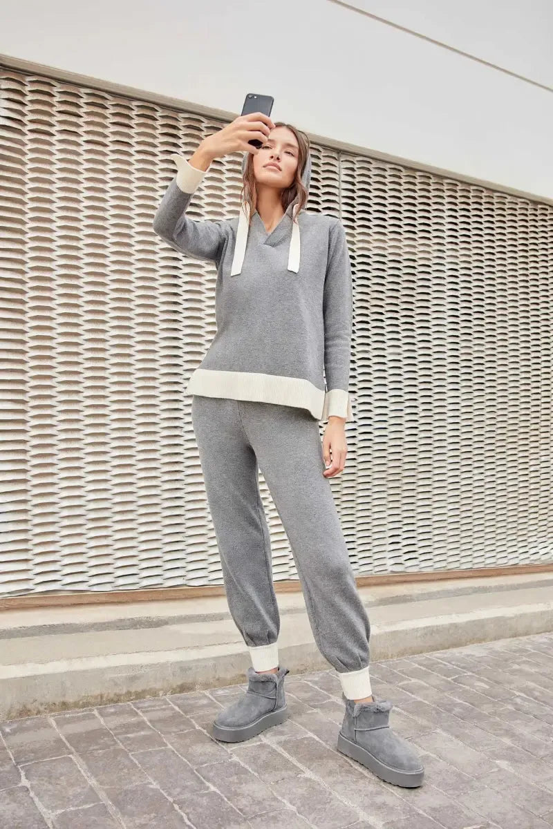 Tuta donna in tricot bicolore Gisela 20313