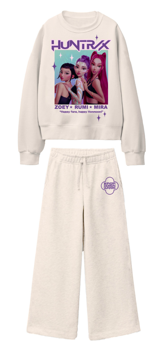 Tuta felpata pantalone largo Huntrix Demon Hunters K-Pop bambina KP50L6767