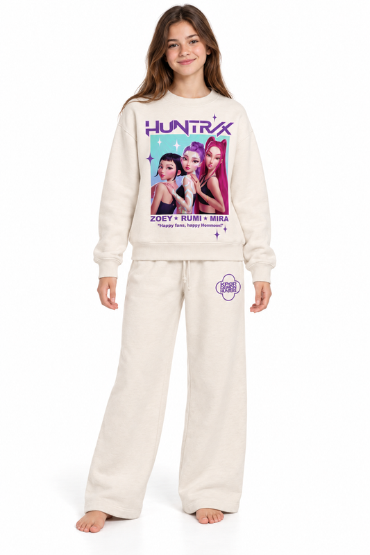 Tuta felpata pantalone largo Huntrix Demon Hunters K-Pop ragazza KP50L6767C