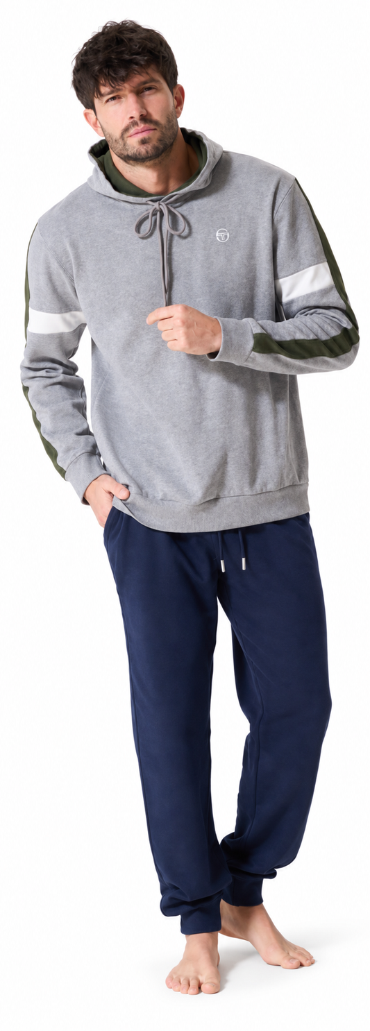 Tuta uomo girocollo felpata con cappuccio Sergio Tacchini 70B48/70A48
