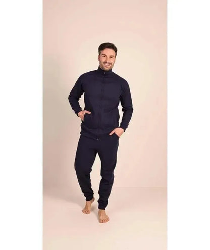 Tuta uomo invernale aperta con zip felpata Gary 8002