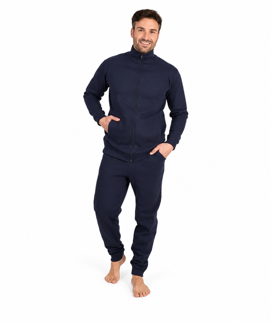 Tuta uomo invernale aperta con zip felpata Gary 8002