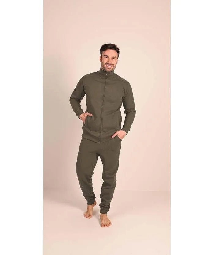 Tuta uomo invernale aperta con zip felpata Gary 8002