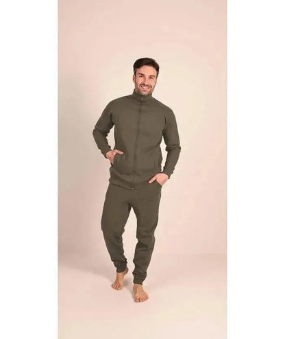 Tuta uomo invernale aperta con zip felpata Gary 8002