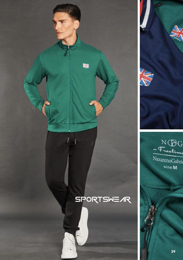 Tuta uomo zip garzata Nazareno Gabrielli SU3050