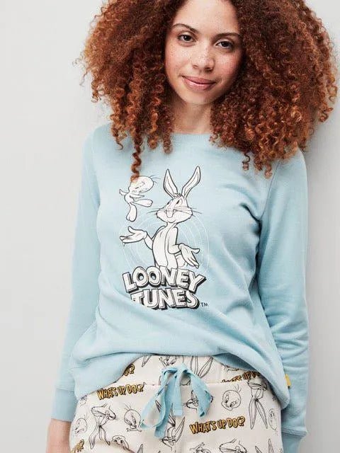 Tuta/Pigiama donna Gisela girocollo felpato 20100 Looney Tunes