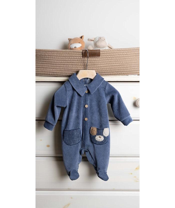 Tutina Neonato ciniglia a costeGary 7220