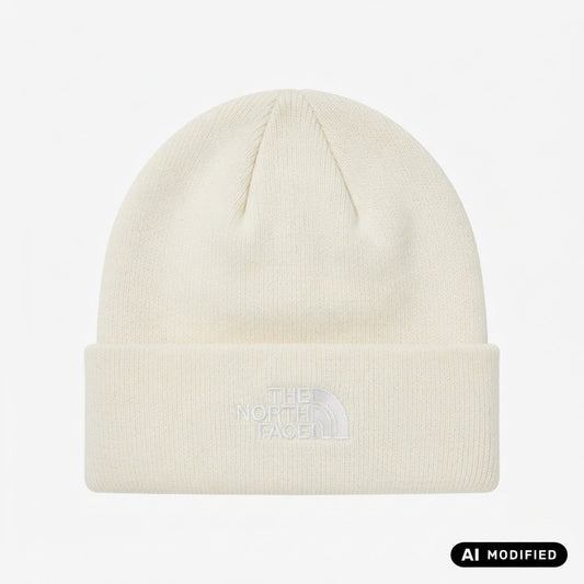 The North Face Norm Beanie NF0A5FW1QLI Unisex Latte - Berretto con Risvolto