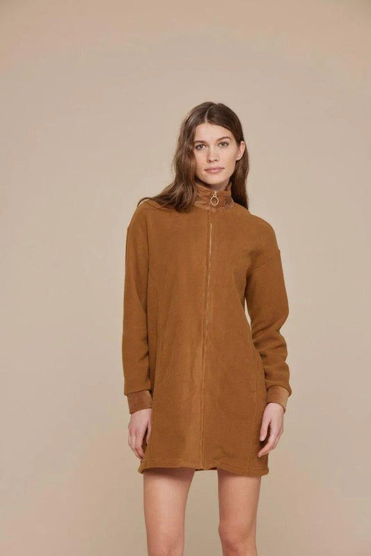 Vestaglia aperta con zip donna in micropile Noidinotte GE2697