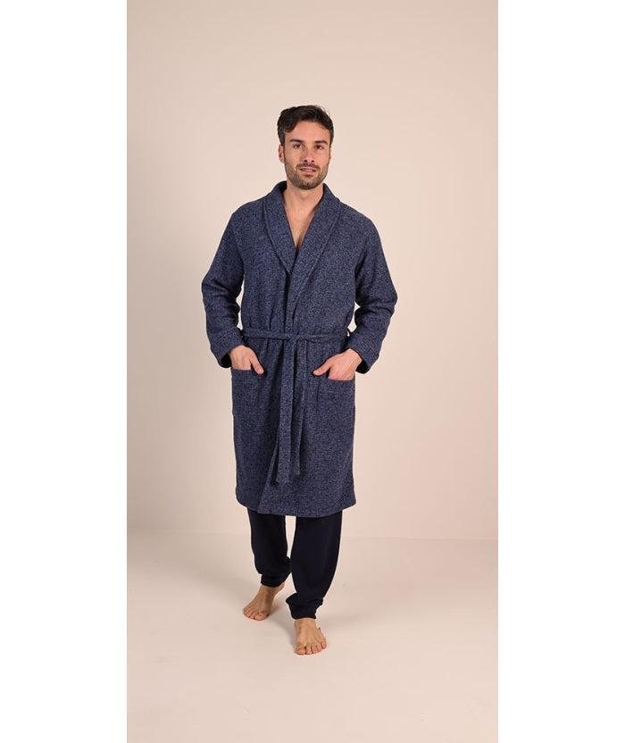 Vestaglia con cintura uomo invernale punto Milano Gary flanellato 6113