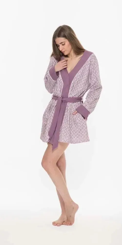 Vestaglia donna invernale interlock Gary Q50064