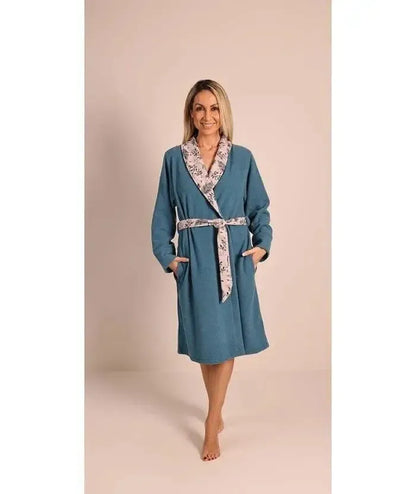 Vestaglia donna invernale punto Milano Gary flanellata 5134
