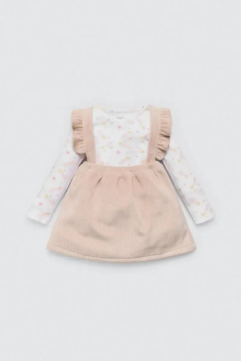 Vestito neonata ciniglia e maglietta felpata Ysabel Mora 25439