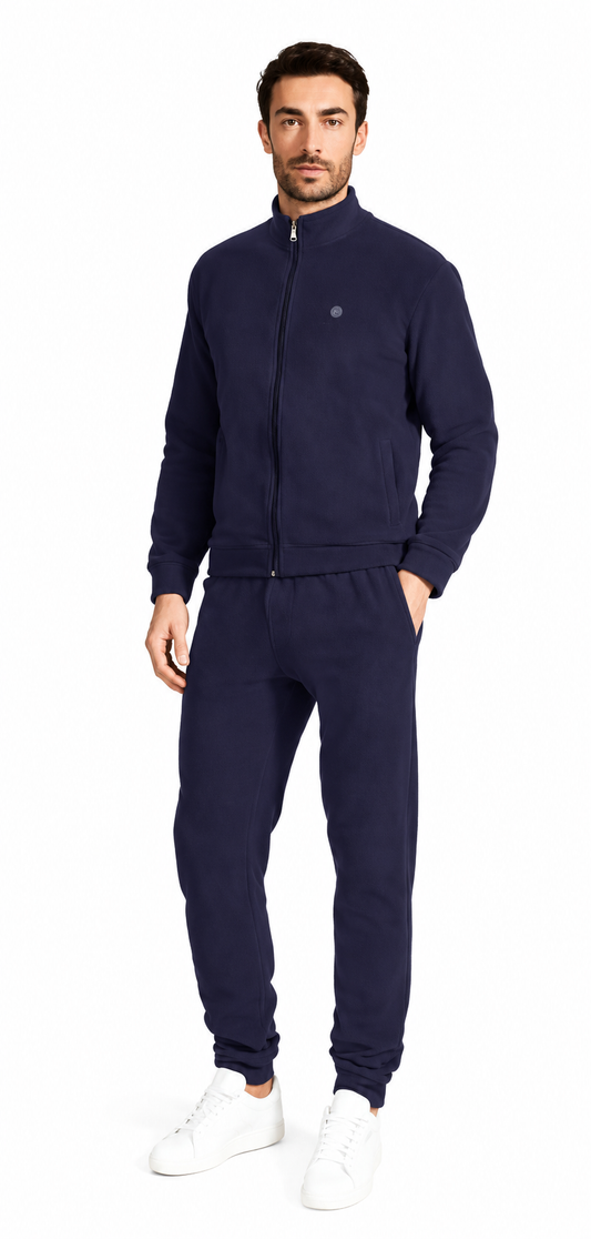 Pigiama uomo Nottingham pile collo alto NPA218 - BLU