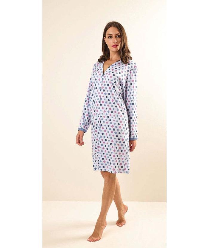 Camicia da notte aperta manica lunga donna Jersey Gary Z50043 - Caos Intimo Donna - Uomo - Bambini - Casa - Gary