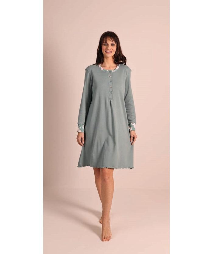 Camicia da notte donna calibrato invernale collo serafino interlock Gary 5098CONF - Caos Intimo Donna - Uomo - Bambini - Casa - Gary
