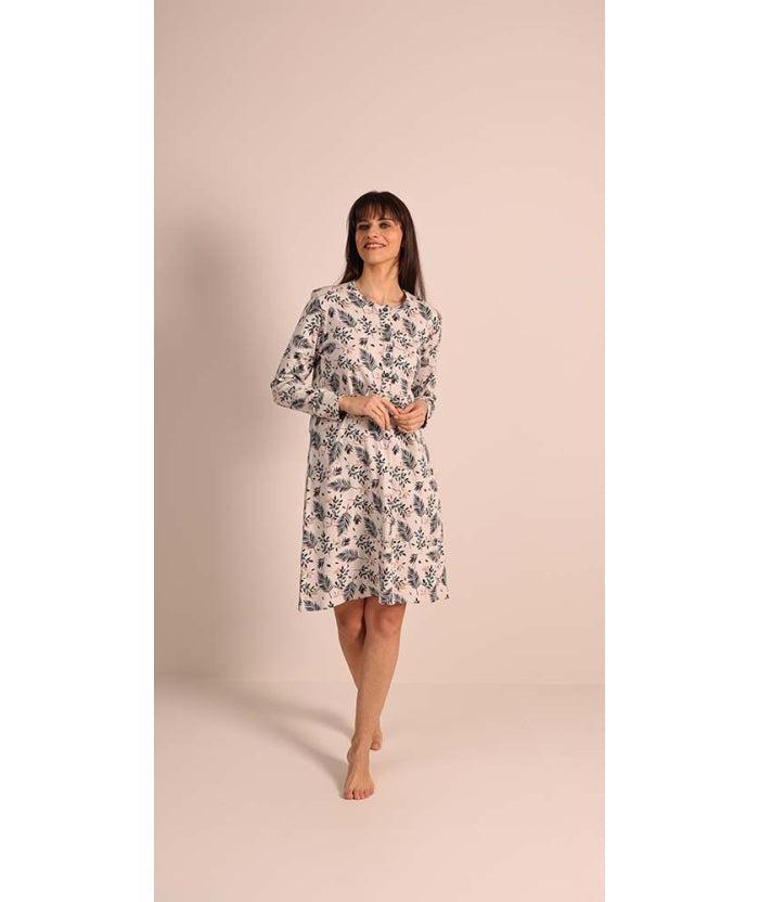 Camicia da notte donna serafino invernale interlock Gary 5053