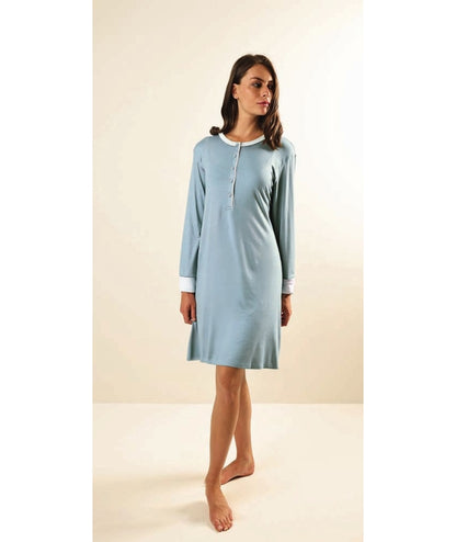 Camicia da notte donna serafino invernale interlock Gary 5579