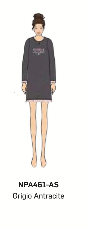 Camicia da notte donna Nottingham serafino caldo cotone interlock NPA461 - Caos Intimo Donna - Uomo - Bambini - Casa - Nottingham